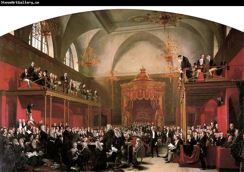 George Hayter The Trial of Queen Caroline in the House of Lords 1820